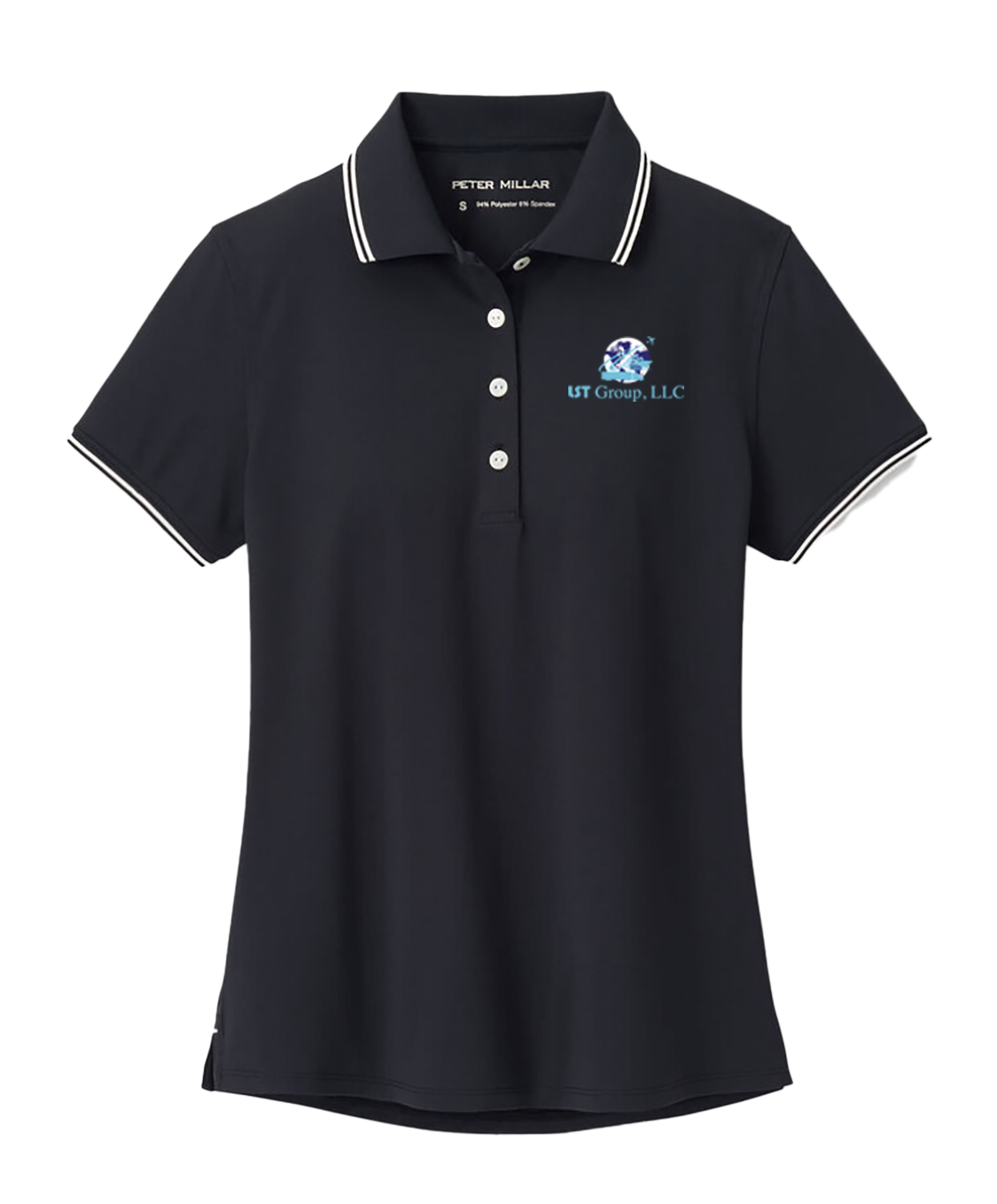 Peter Millar Womens  Canterbury Tipped Sport Mesh Short-Sleeve Polo