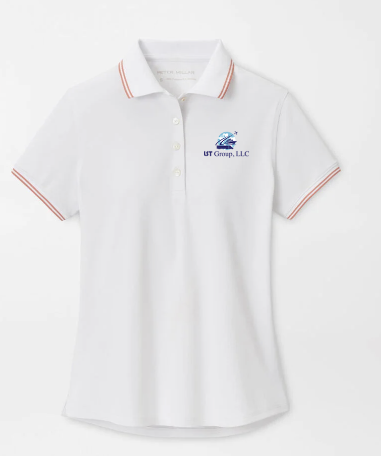 Peter Millar Womens  Canterbury Tipped Sport Mesh Short-Sleeve Polo